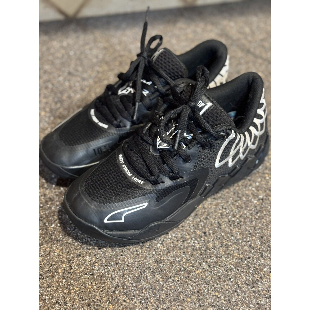 PUMA MELO MB.02 "Oreo" Black/White/Oreo Basketball 379425-01 GS Youth SZ 4.5